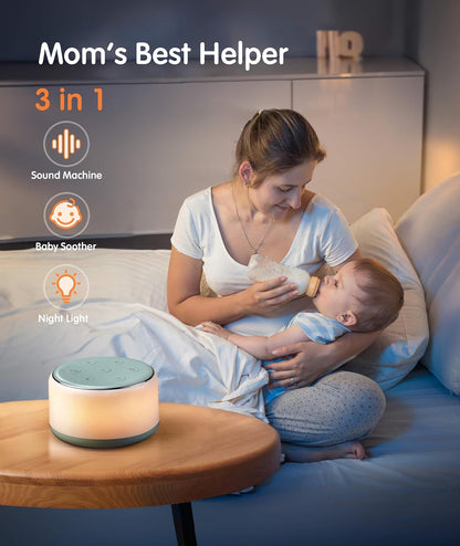 FamiSym Máquina de Ruido Blanco para Bebé para Dormir con Luz Noctu...