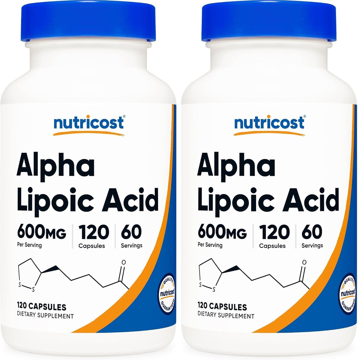 Nutricost Ácido alfa lipoico de 600 mg por porción, 120 cápsulas, 6...