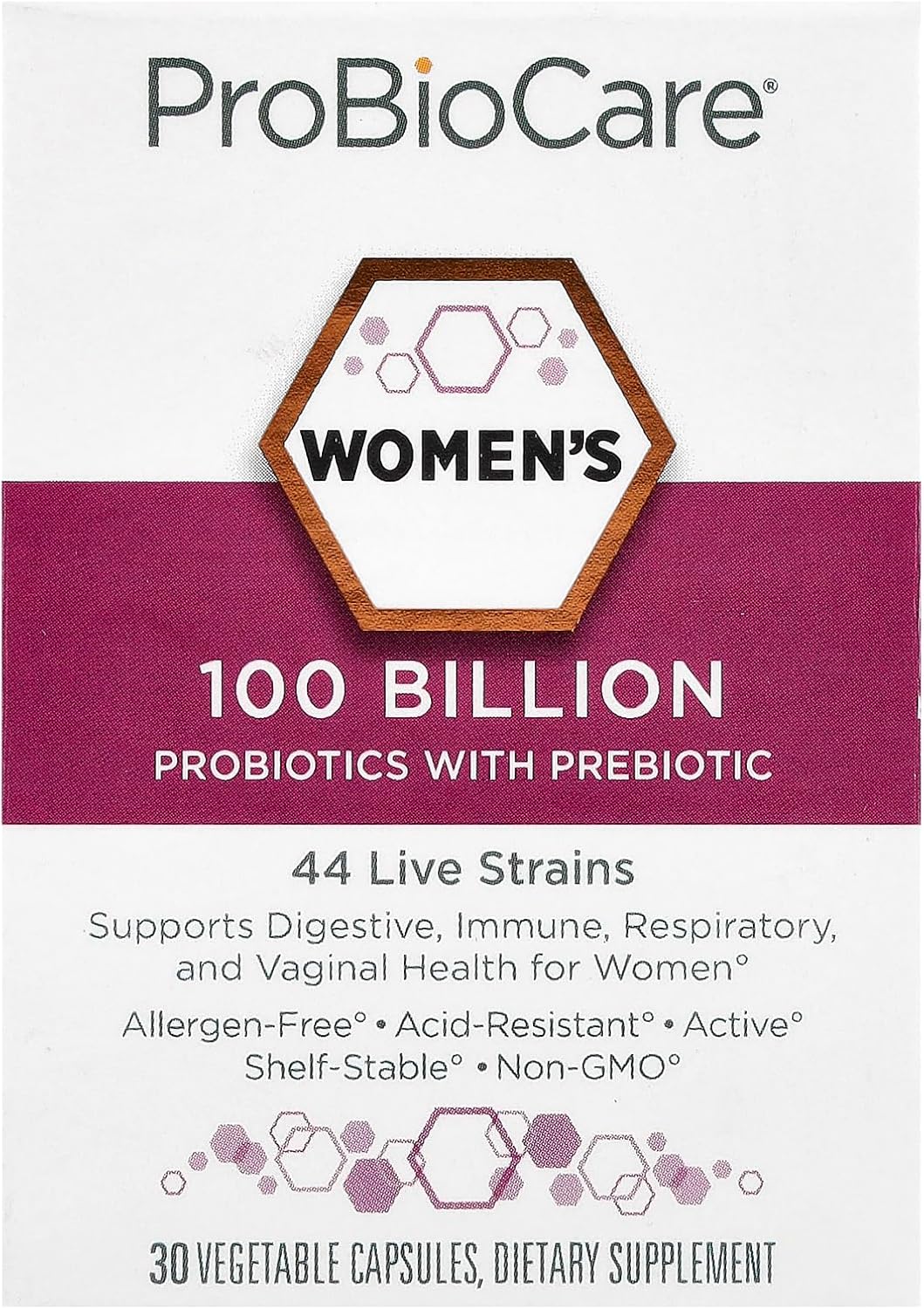 ProBioCare Probiótico para mujeres 100 mil millones de UFC, apoya l...
