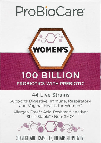 ProBioCare Probiótico para mujeres 100 mil millones de UFC, apoya l...