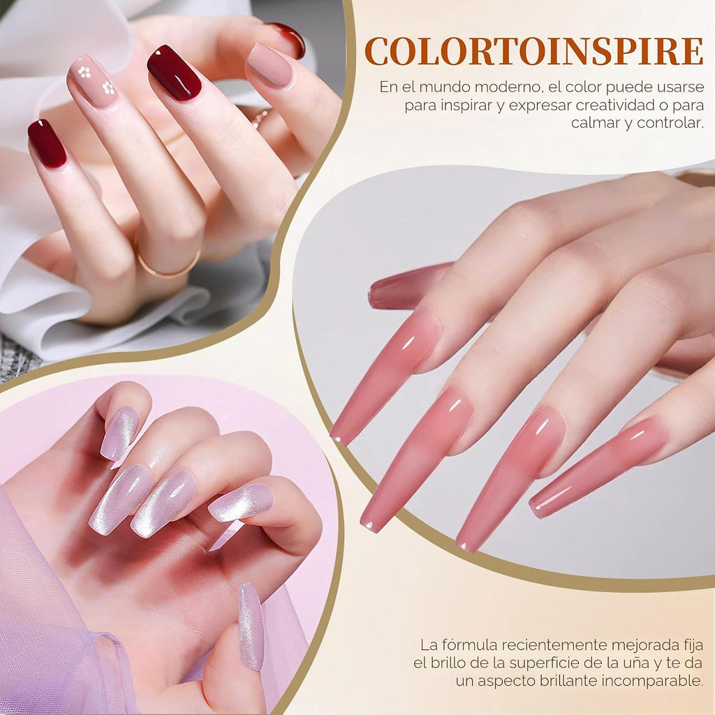 YALSYNY Kit de esmalte de uñas de gel con lámpara de uñas UV, kit d...