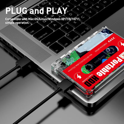 Kinhank Disco duro de juego de 2 TB, 120000 juegos incorporados, sistema Batocera 33, disco duro externo compatible con Mac OS/Linux/Windows XP/7/8/10/11, disco duro portátil, USB 3.0
