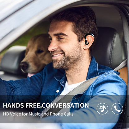 Auricular Bluetooth, auricular inalámbrico V5.0 Bluetooth auricular ultraligero manos libres para negocios/oficina/conducción/deporte