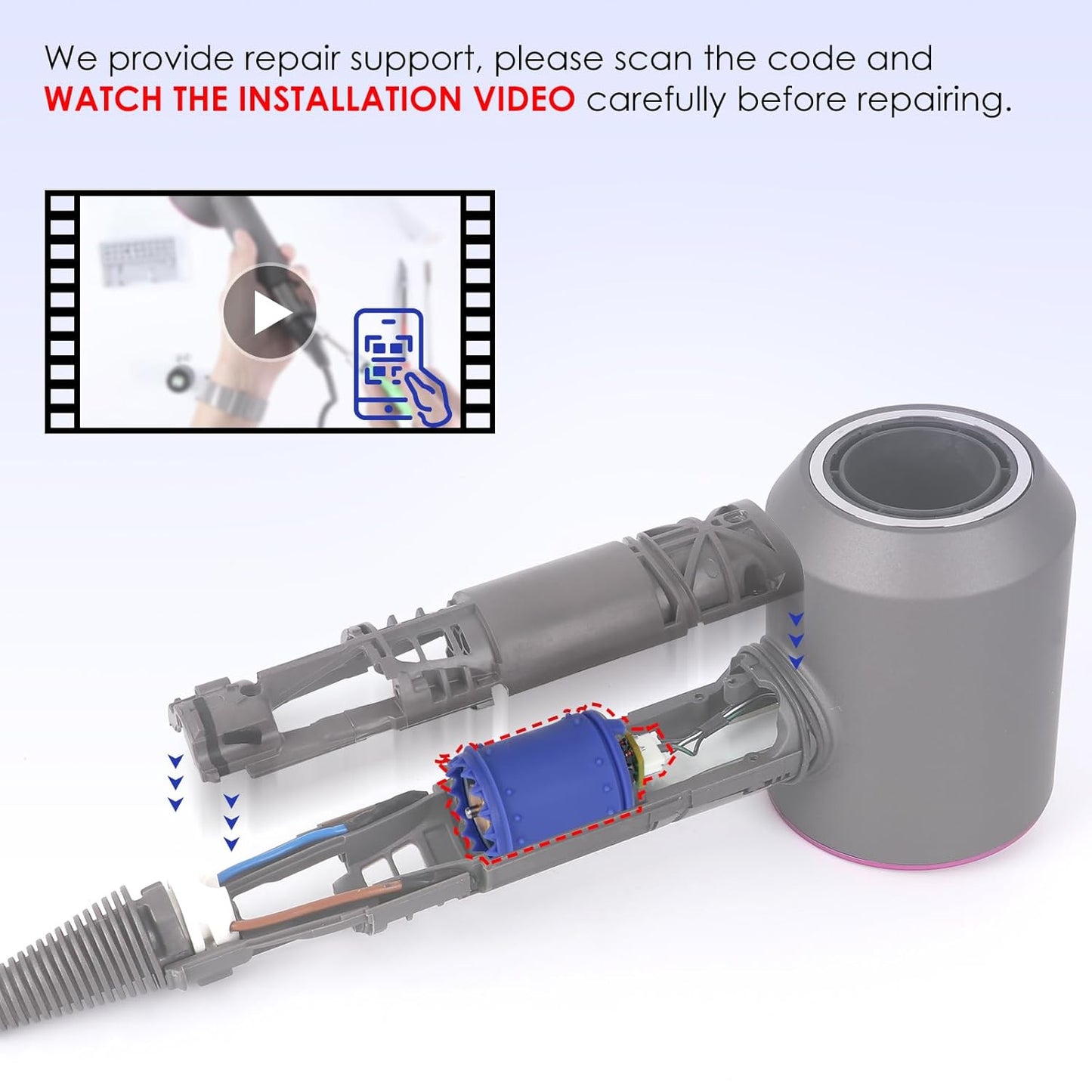 Motor de secador de pelo compatible con modelos Dyson Supersonic HD...
