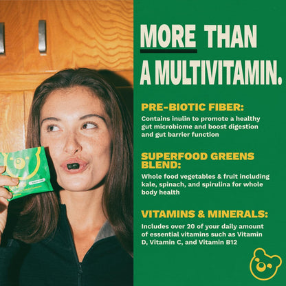 Gruns Gomitas Super Greens Sin Azúcar para Adultos, Ositos de Goma...