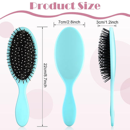 Eaasty 18 piezas de cepillo de pelo a granel cepillo de desenredar húmedo cepillo de pelo seco desenredante con cerdas suaves que se desliza a través de los enredos con facilidad regalo de boda dama de honor a granel para mujeres