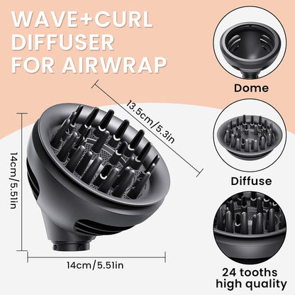 AIRUISH Difusor mejorado de rizo ondulado para Dyson Airwrap, boqui...