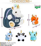 Naturally KIDS Mochila de unicornio para niños pequeños con juguete...