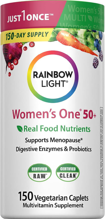 Rainbow Light Multivitamínico para Mujeres 50+, Vitamina C, D y Zin...