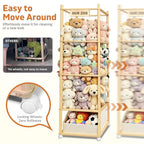 Almacenamiento grande de animales de peluche con bandeja de juguete...