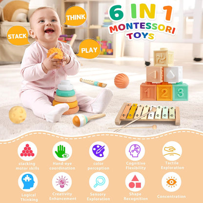 Wuzhineisn Juguetes para bebés de 6 a 12 meses, juguetes Montessori...