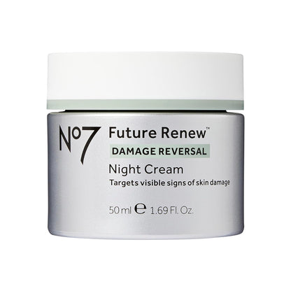 No7 Crema de noche Future Renew Damage Reversal - Hidratante facial antienvejecimiento - Infundido con tecnología peptídica para revertir los signos visibles de daño - Reparación de barrera cutánea