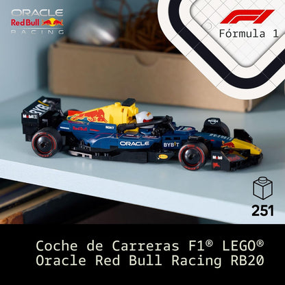 LEGO Speed Champions Oracle Red Bull Racing RB20 F1 modelo de coche de carreras - Kits de construcción para adultos, mayores de 18 años con características realistas - Manualidades DIY de Red Bull
