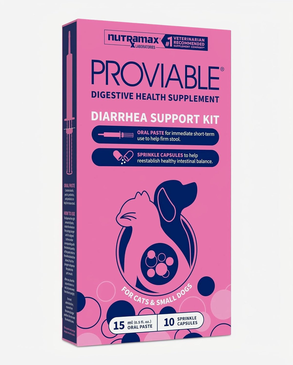 Nutramax Probióticos proviables para perros y gatos pequeños, kit d...
