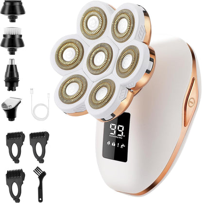 Maquinilla de afeitar eléctrica para mujeres, depilación facial 7D,...