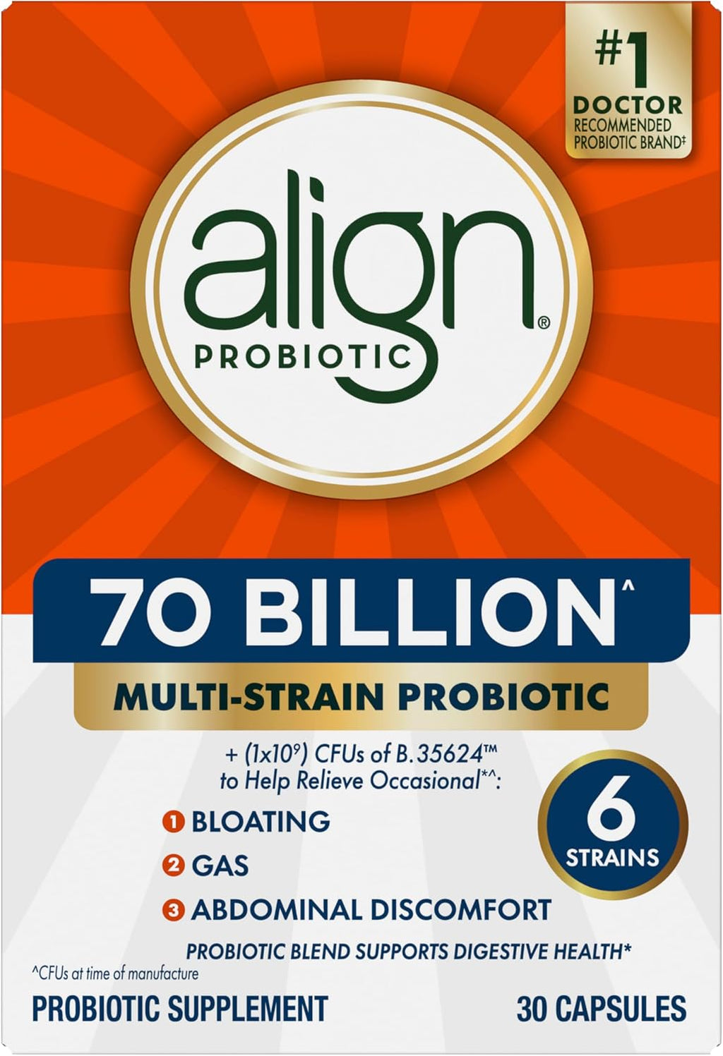 Align Probióticos, 70 mil millones de UFC, mezcla de 6 cepas, probi...