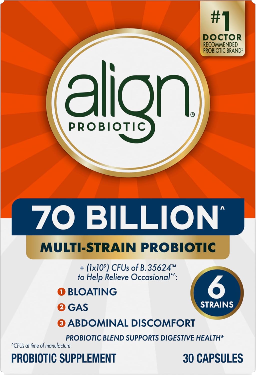 Align Probióticos, 70 mil millones de UFC, mezcla de 6 cepas, probi...
