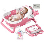 Bañera plegable para recién nacidos a niños pequeños con monitor de...