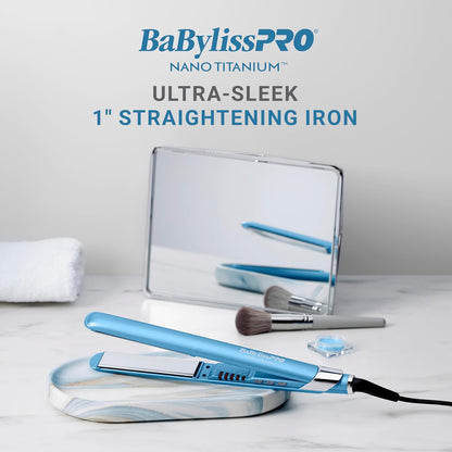 BabylissPRO Nano Titanium Ultra-Sleek Hair Straightener, Flat Iron...
