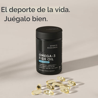 Sports Research® Omega-3 Aceite de Pescado 1250 - Suplemento de Ace...