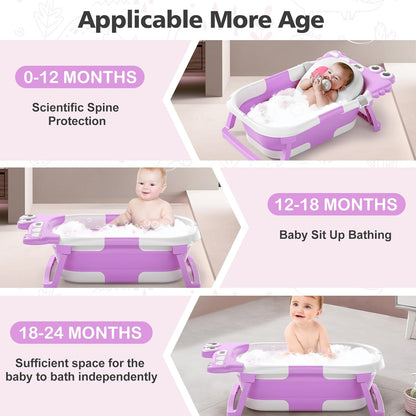 Bañera plegable para bebé recién nacido, bañera plegable para bebé...