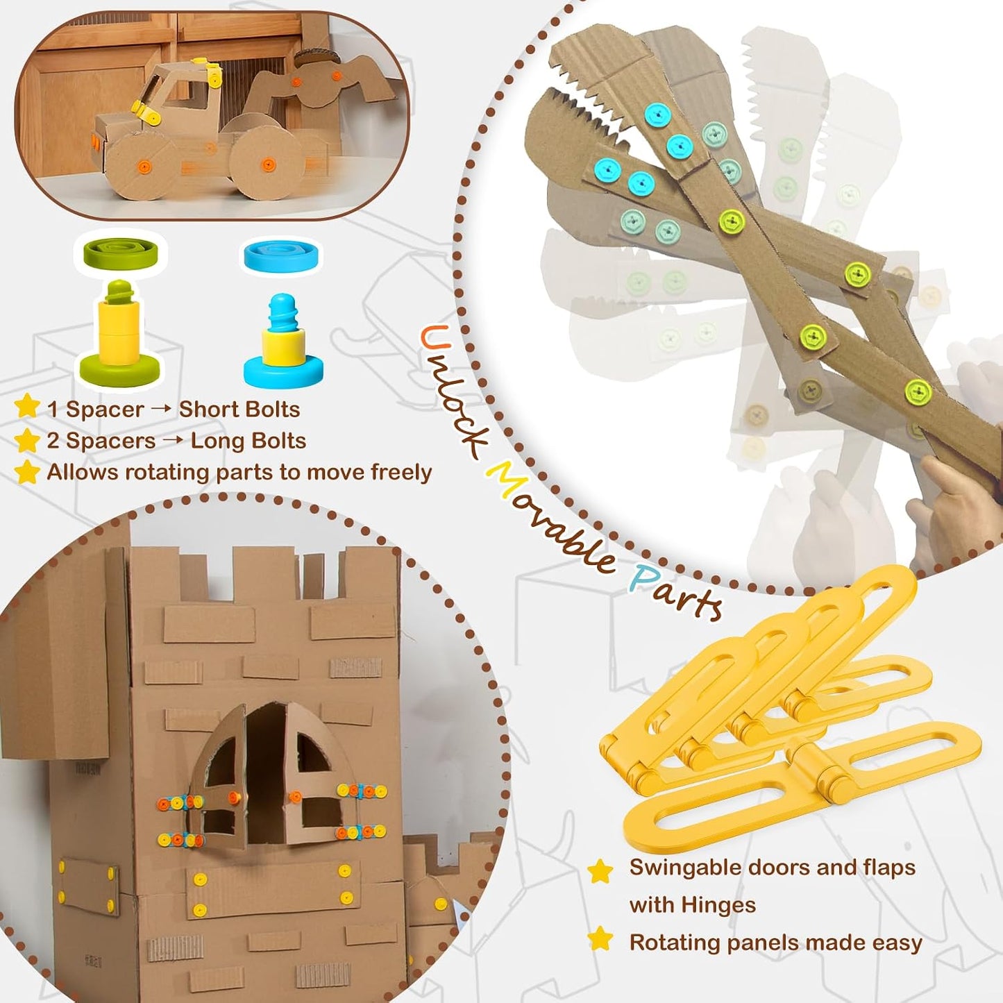 ZLemma Kit de construcción de cartón, juego de construcción para ni...