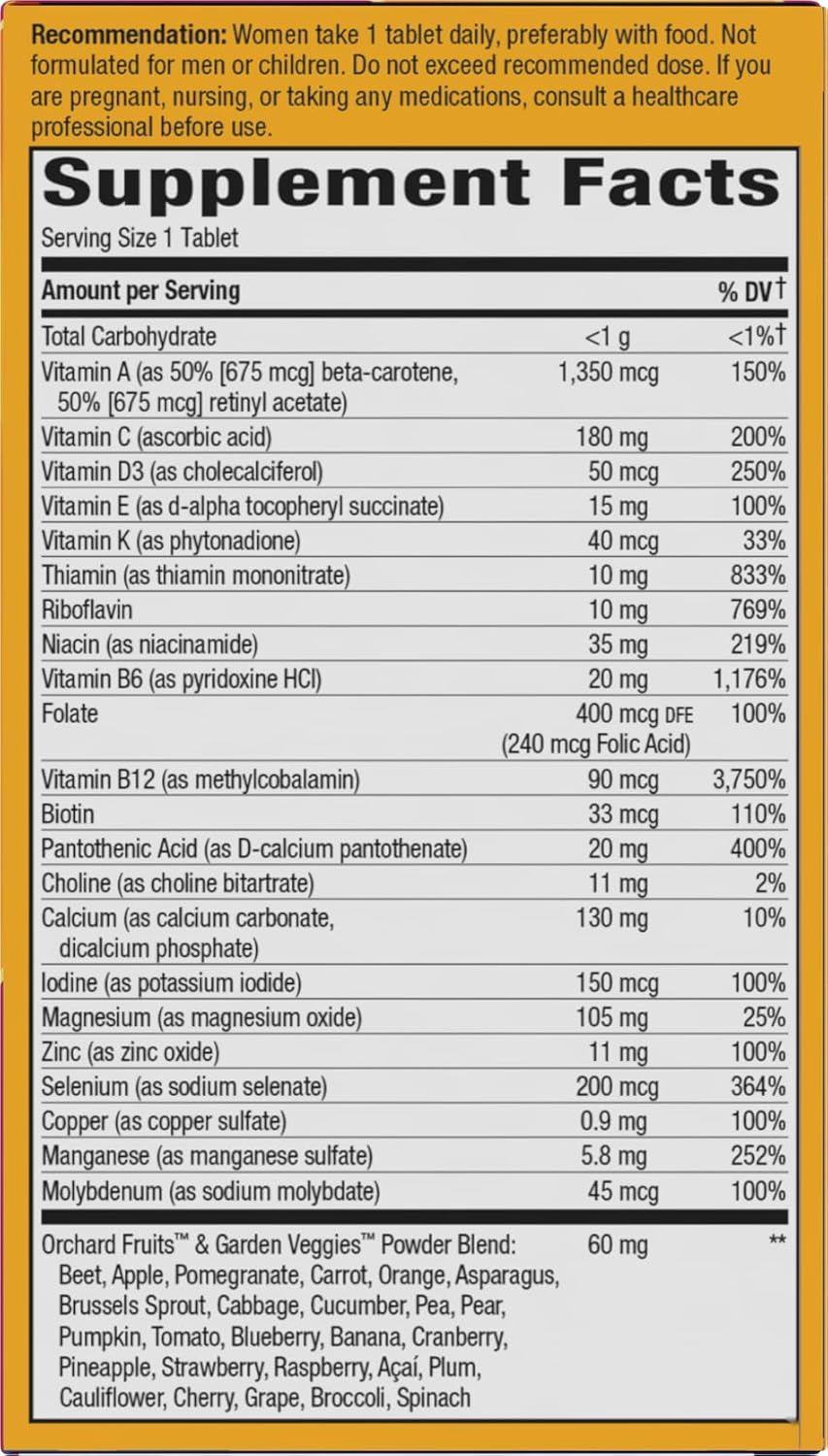 Nature's Way ¡Alive! Multivitamínico ultra potente para mujeres...