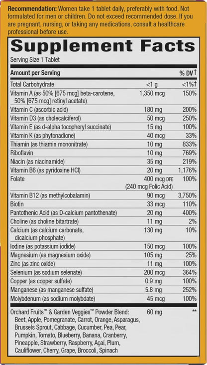Nature's Way ¡Alive! Multivitamínico ultra potente para mujeres...