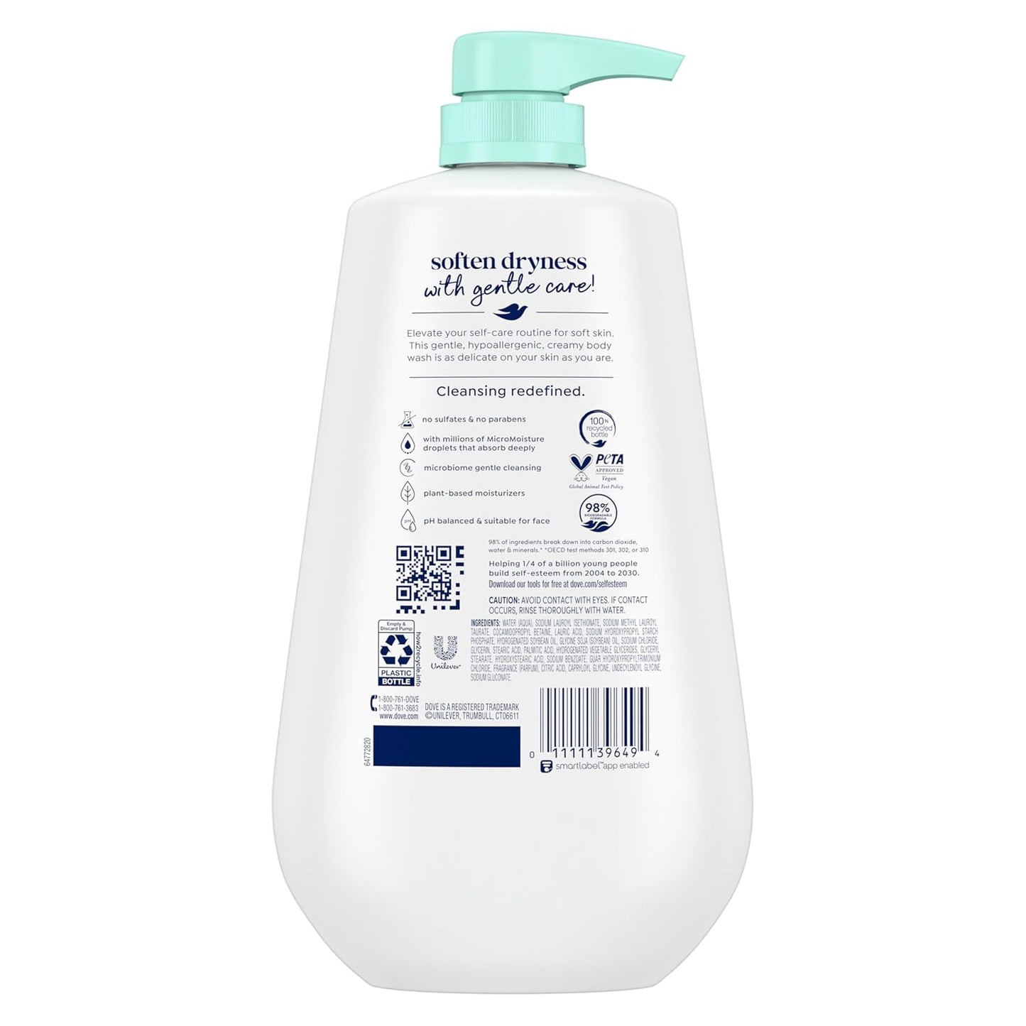Dove Gel para Baño 3 Unidades para Piel Sensible Hidratante para Pi...