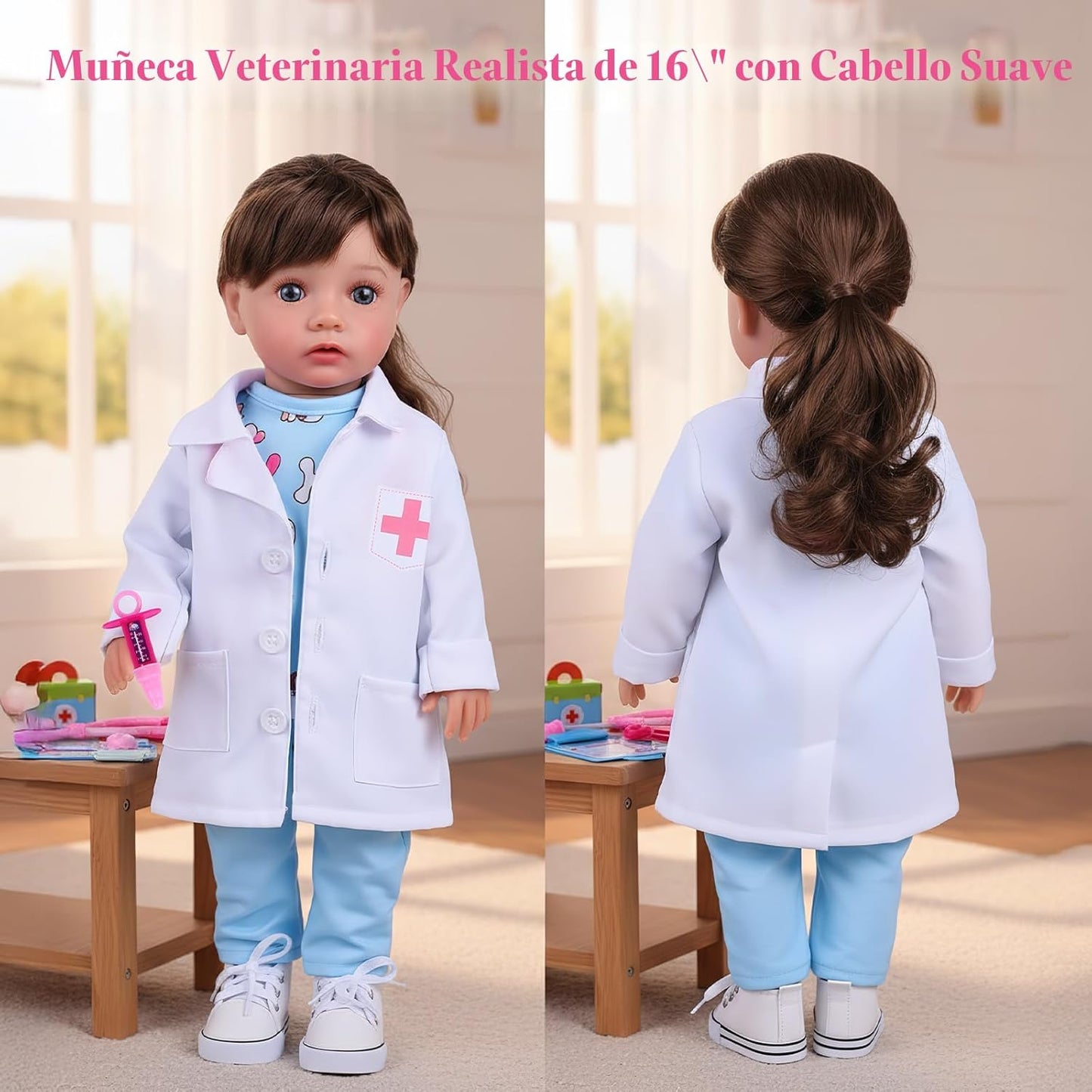 BABESIDE Muñeca de bebé realista americana - Muñeca niña de 16 pulg...