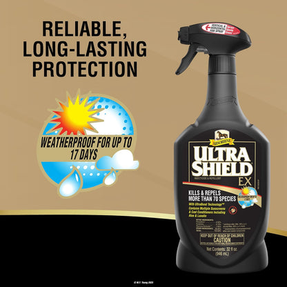 Absorbine UltraShield EX - Insecticida pulverizador de 32 onzas, ma...