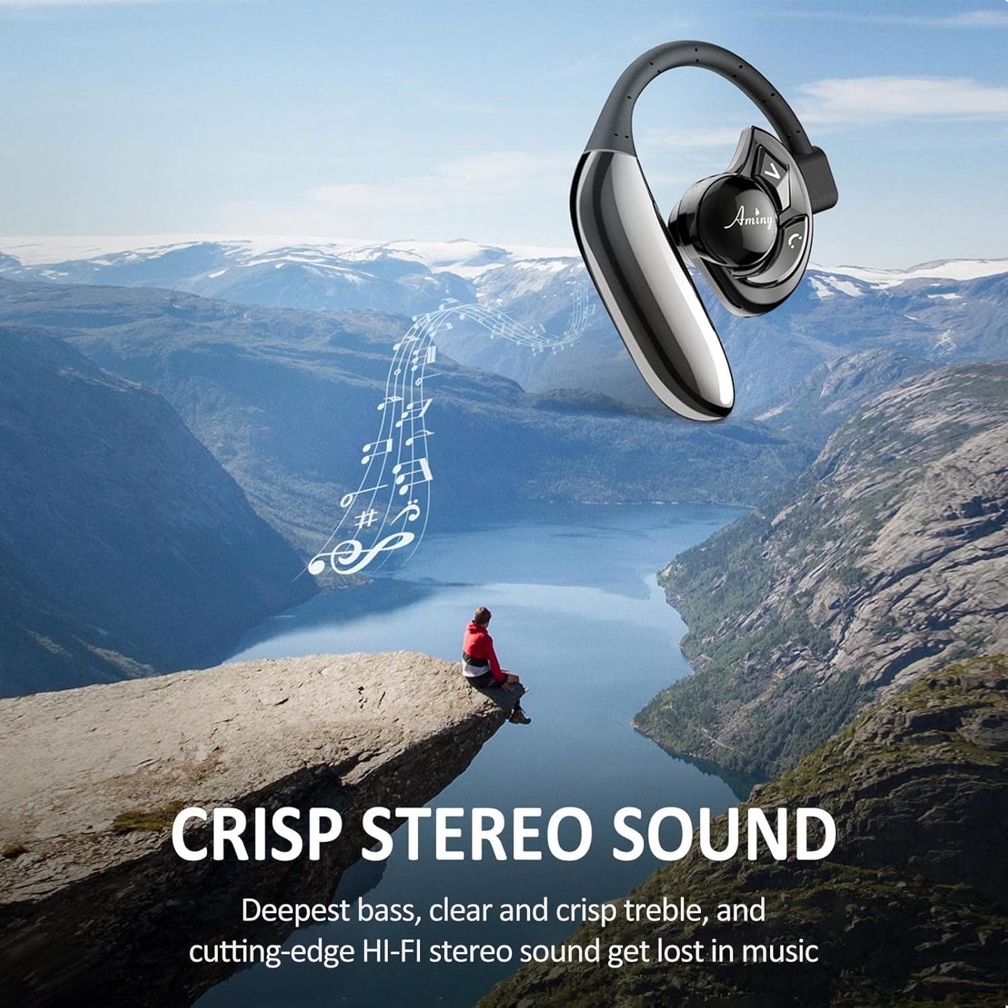 Auriculares Bluetooth inalámbricos Bluetooth compatibles con Android, iPhone, smartphones, laptops, 28 horas de tiempo de reproducción V5.2, auriculares inalámbricos con micrófono con cancelación de ruido