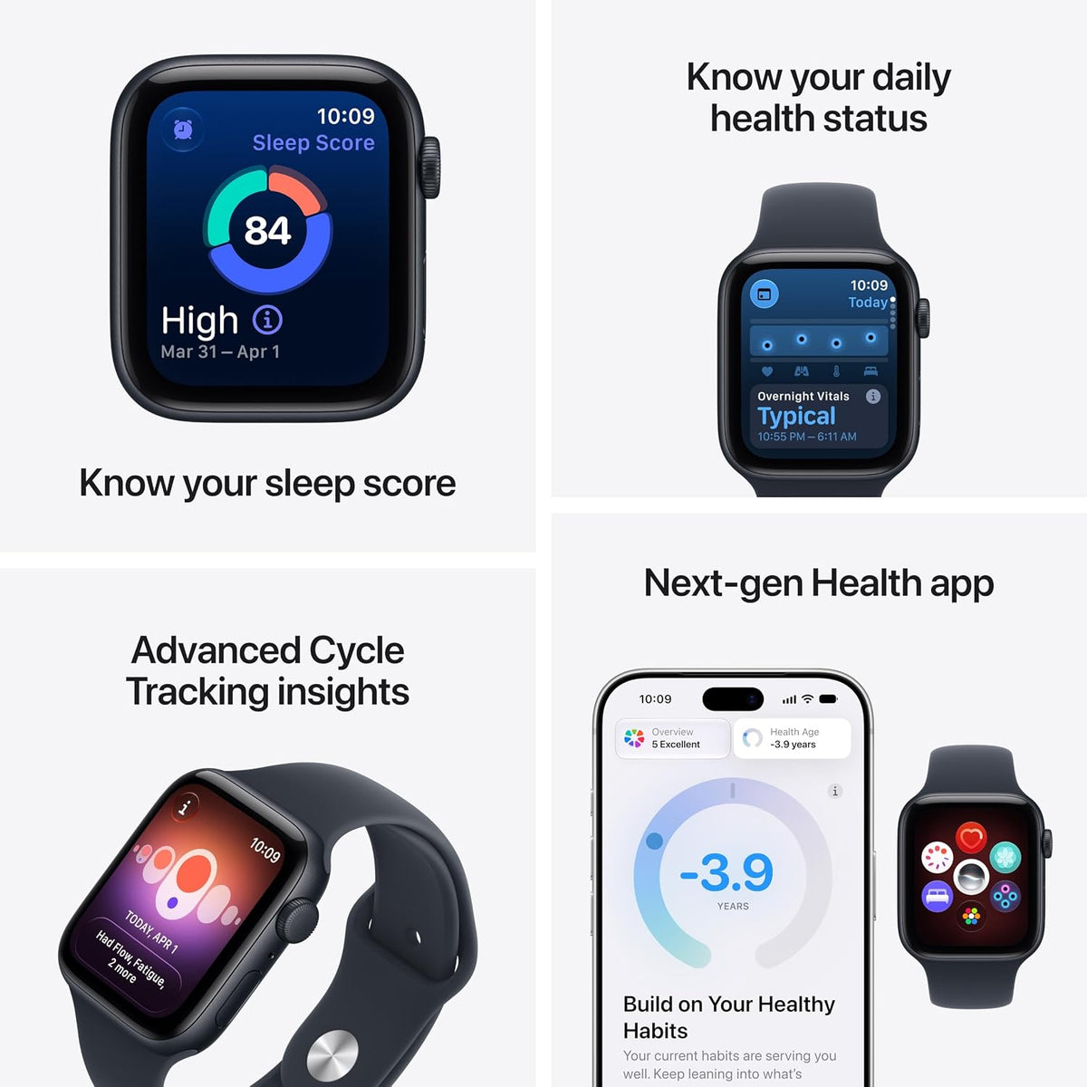 Apple Watch SE 3 GPS 1.575 in Smartwatch con AppleCare+ (2 años)