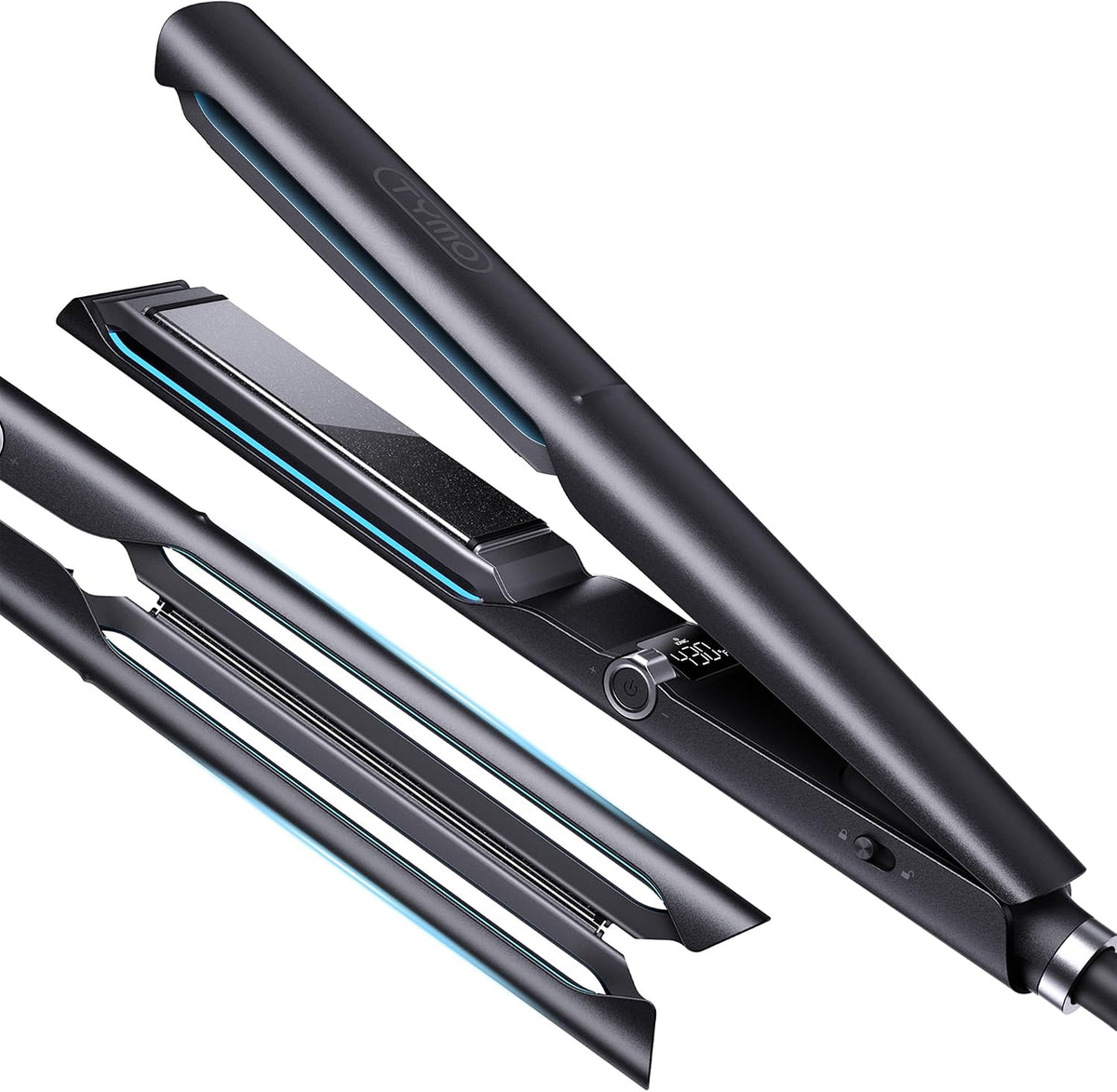 TYMO Plancha plana 2.0 para mujer, plancha de pelo 2 en 1 de largo...