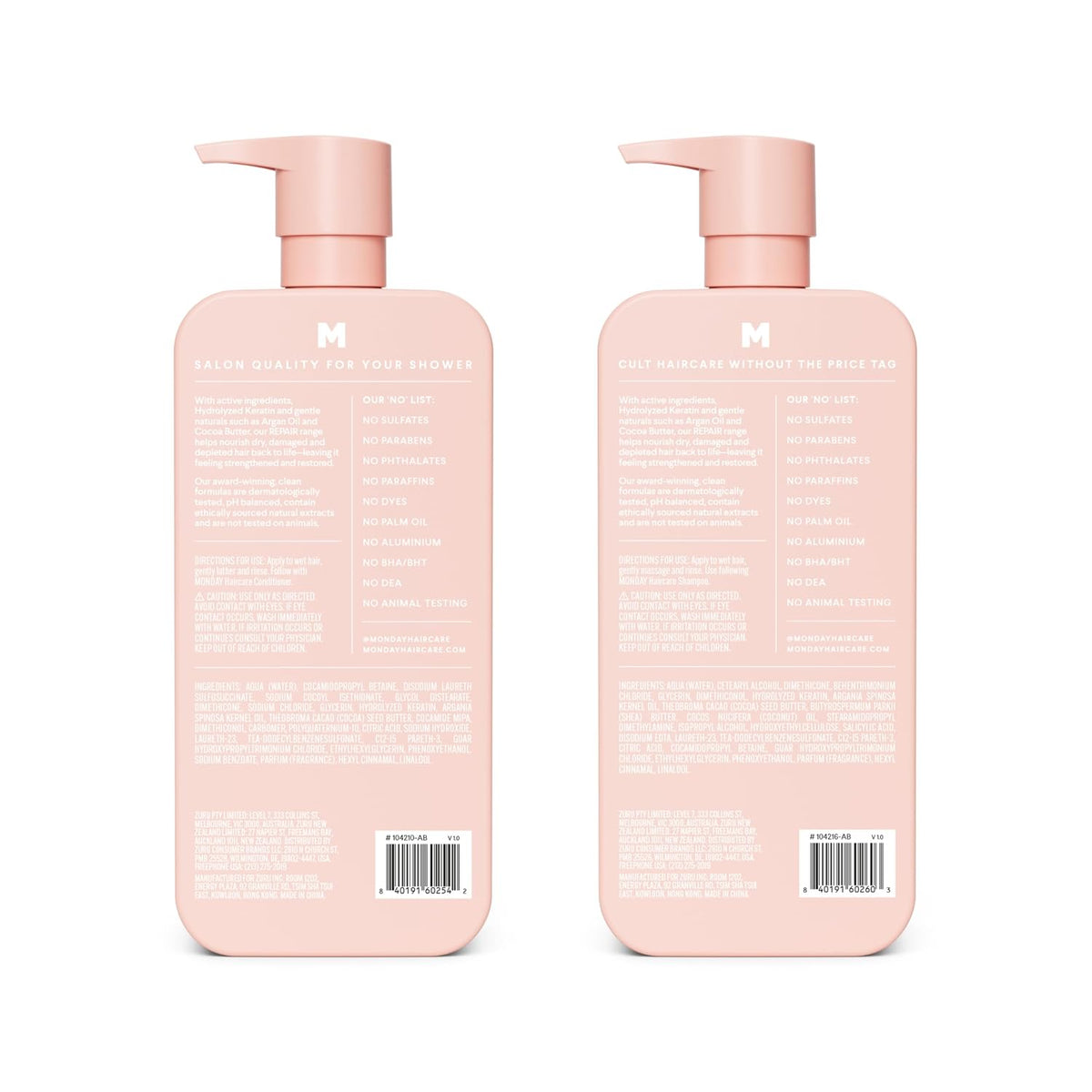 MONDAY Champú y acondicionador Combo reparador - Set de 27.0 fl oz