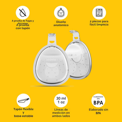 Medela in-Bra - Colector de leche materna, diseño a prueba de fugas...