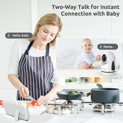 HelloBaby Monitor de Video para Bebés con Pantalla Grande IPS Mejor...