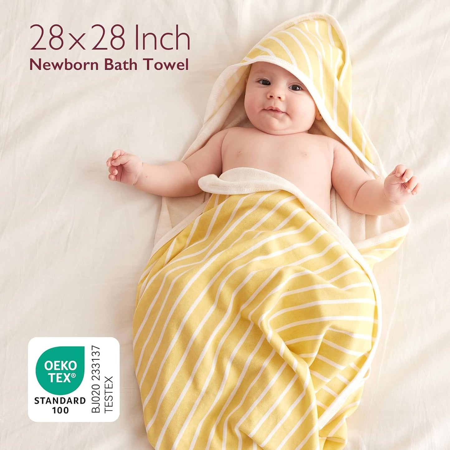 Momcozy Toalla de baño para bebé con capucha - Juego de toallas gra...