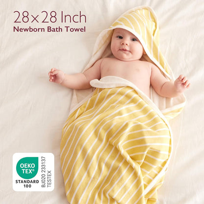 Momcozy Toalla de baño para bebé con capucha - Juego de toallas gra...
