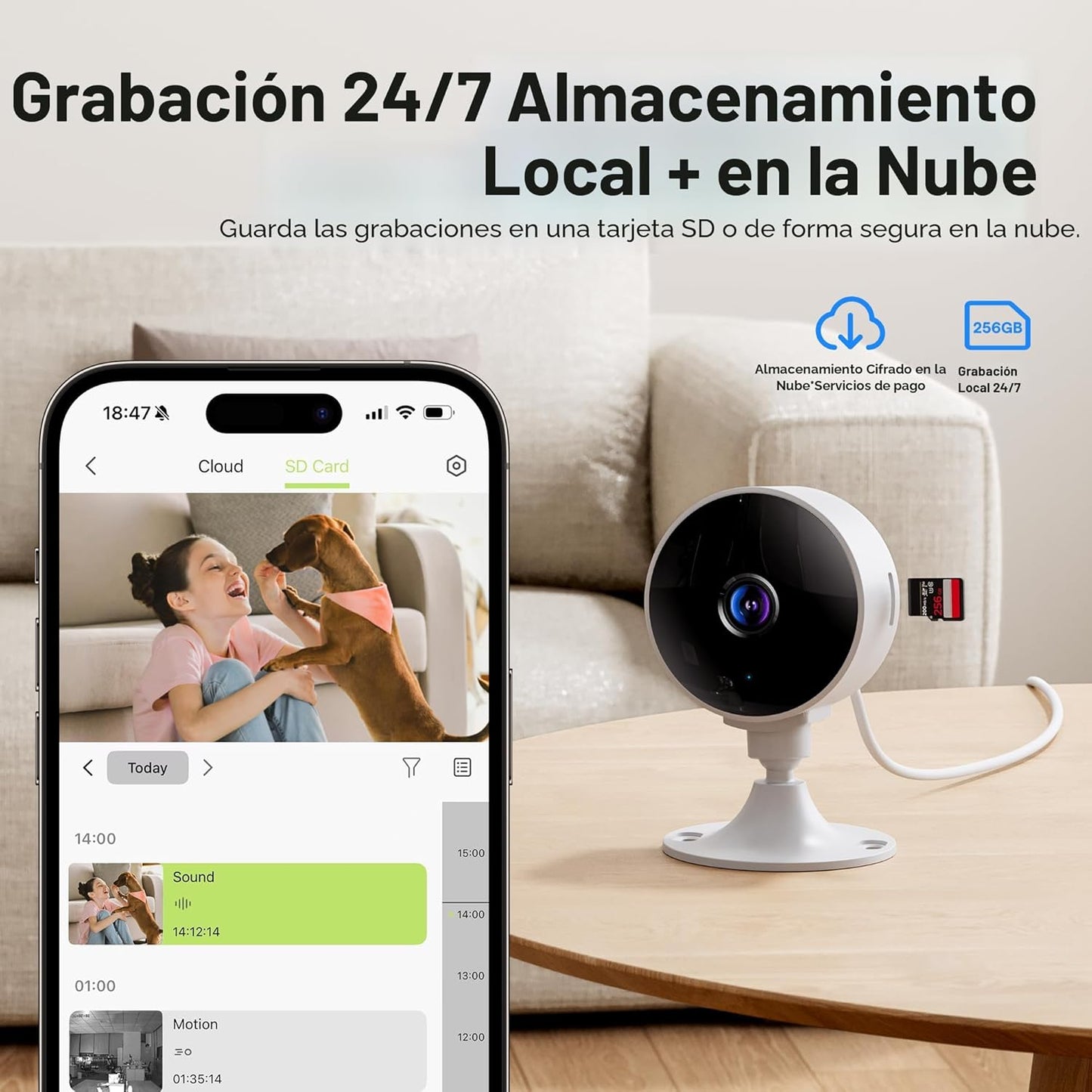 Elelink Cámaras inalámbricas 2K para cámara de seguridad del hogar,...