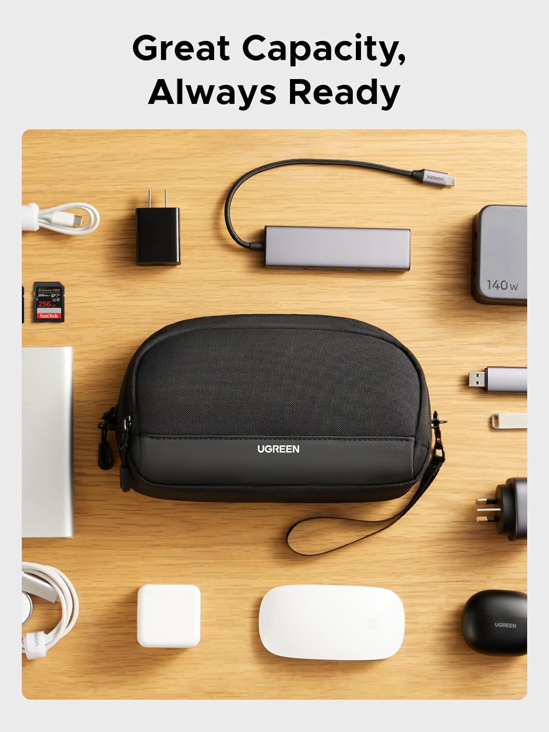 UGREEN - Bolsa Organizadora de Electrónica para Viaje, Estuche Mult...