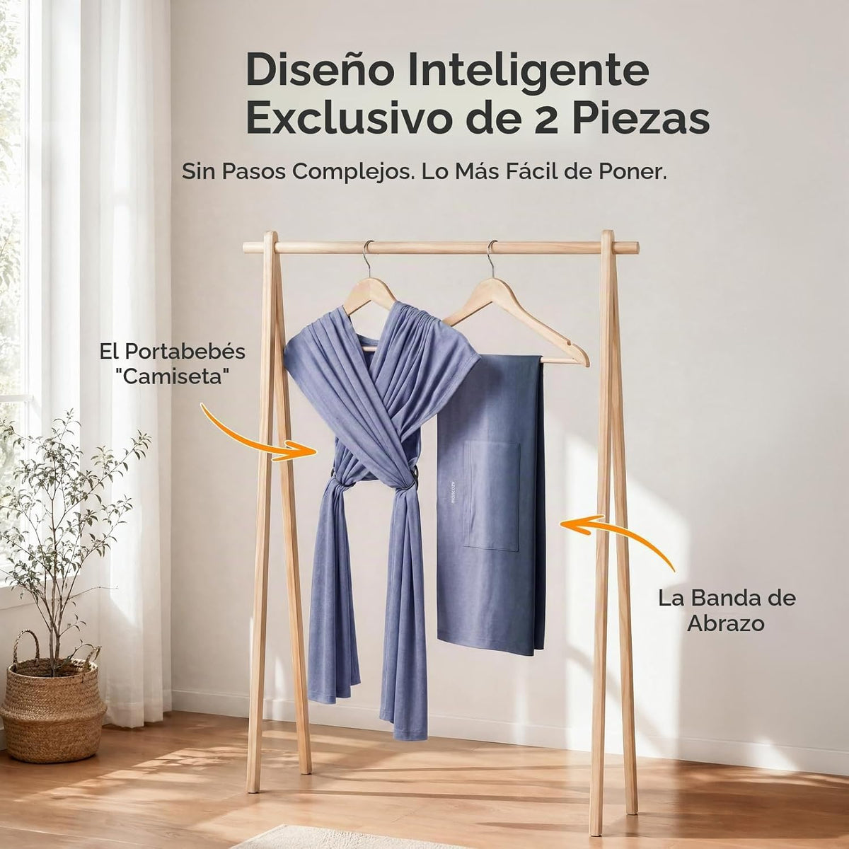 Momcozy Portabebés, diseño fácil de poner de 2 piezas, recién nacid...