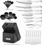 McCook Juego de cuchillos de cocina de 24 piezas con afilador incor...