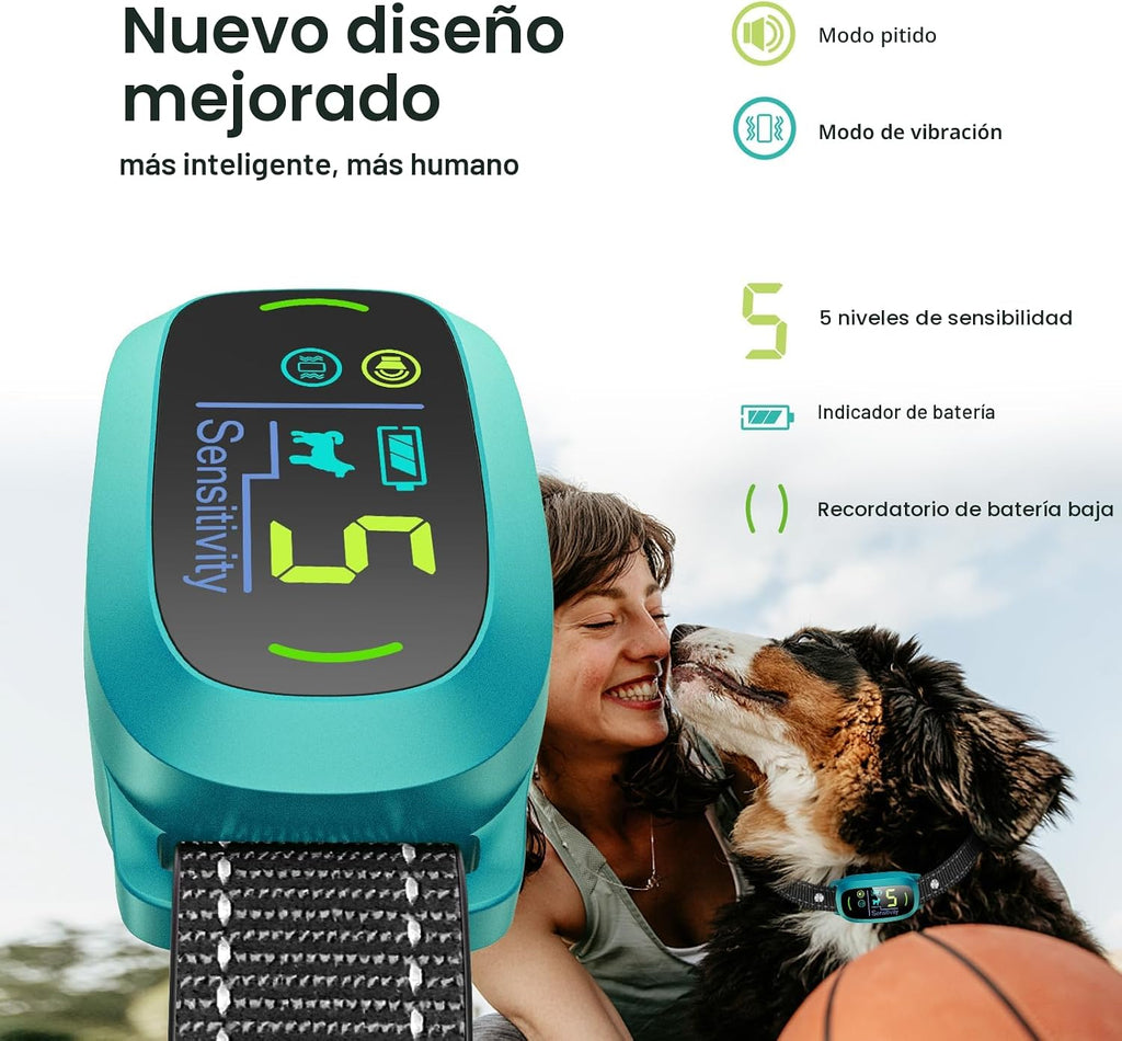 FAFAFROG Collar antiladridos de perro, collar inteligente recargabl...