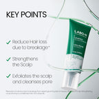 LABO.H Exfoliante para fortalecer el cuero cabelludo, champú calrif...