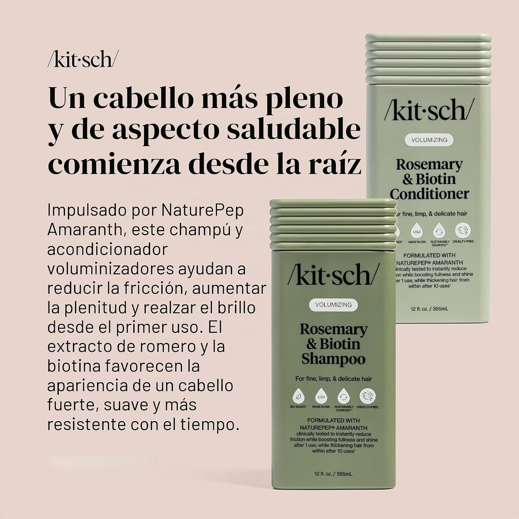 Juego de champú y acondicionador Kitsch de romero y biotina \u2013...