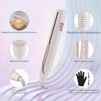 Quico - Plancha de pelo de doble voltaje, 100-240V, plancha de pelo...