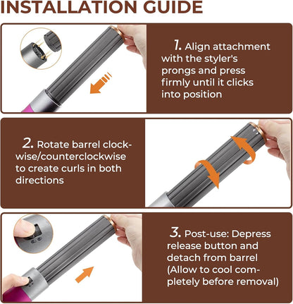 Cepillo voluminizador redondo grande para Dyson Airwrap Stylers (HS...