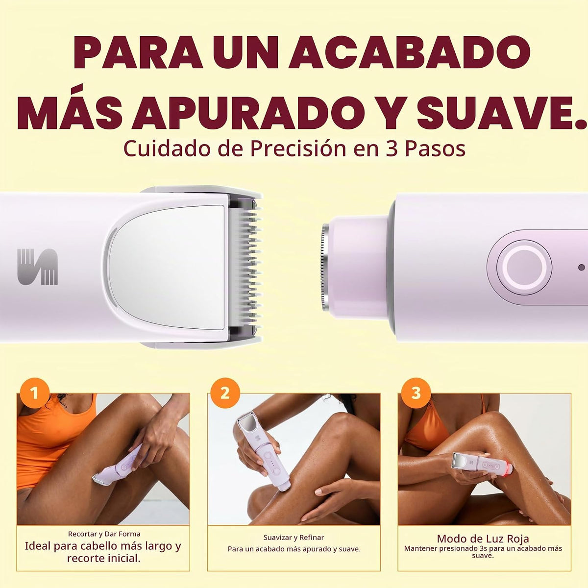 LADYSPOT SpinDuo 2 en 1 recortadora de bikini eléctrica para mujer,...