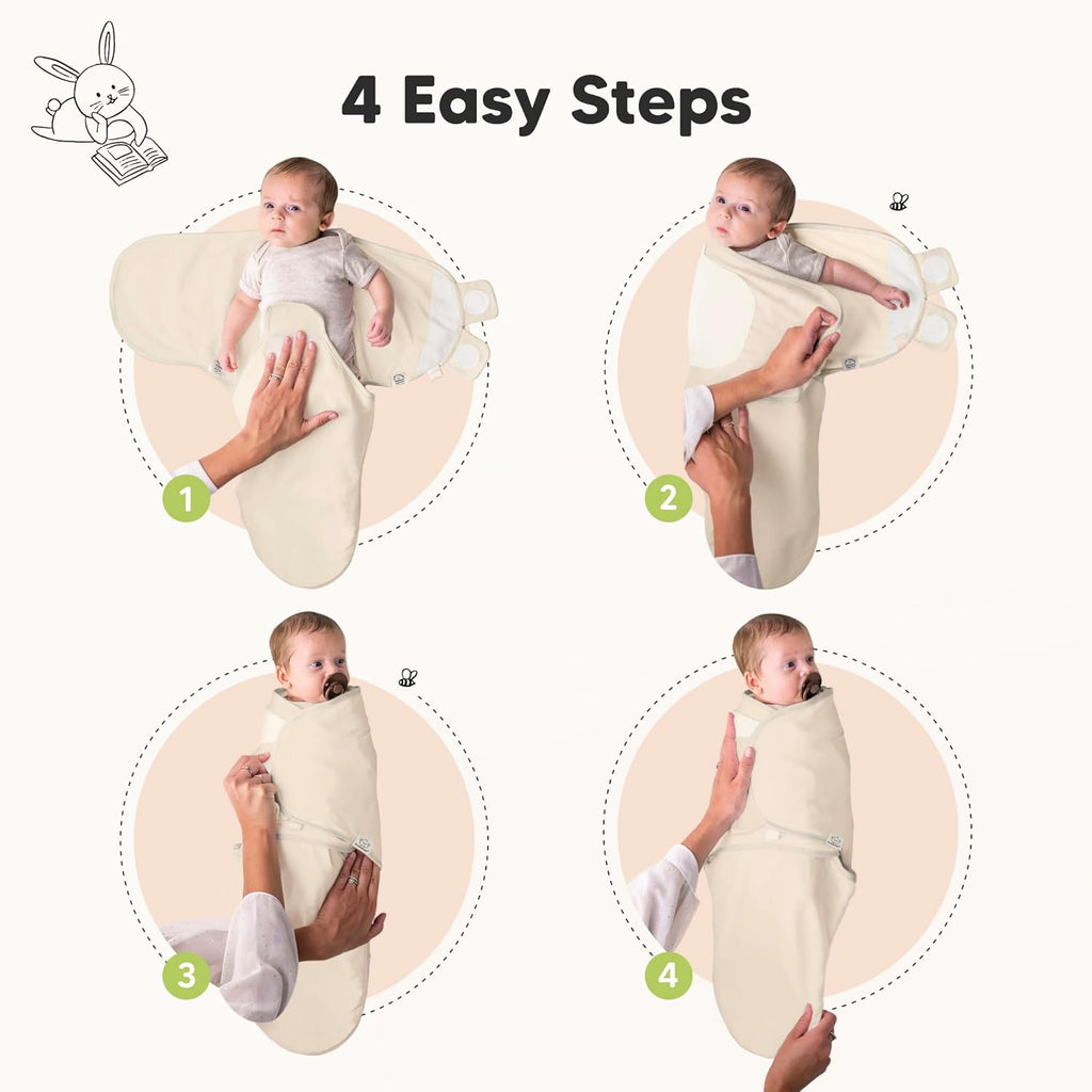 Paquete de 3 mantas orgánicas para dormir para bebé, para recién na...